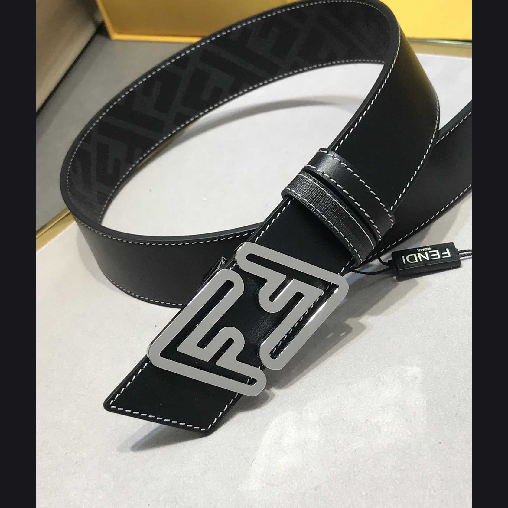 Fendi Black Leather Belt - PerfectKickZ