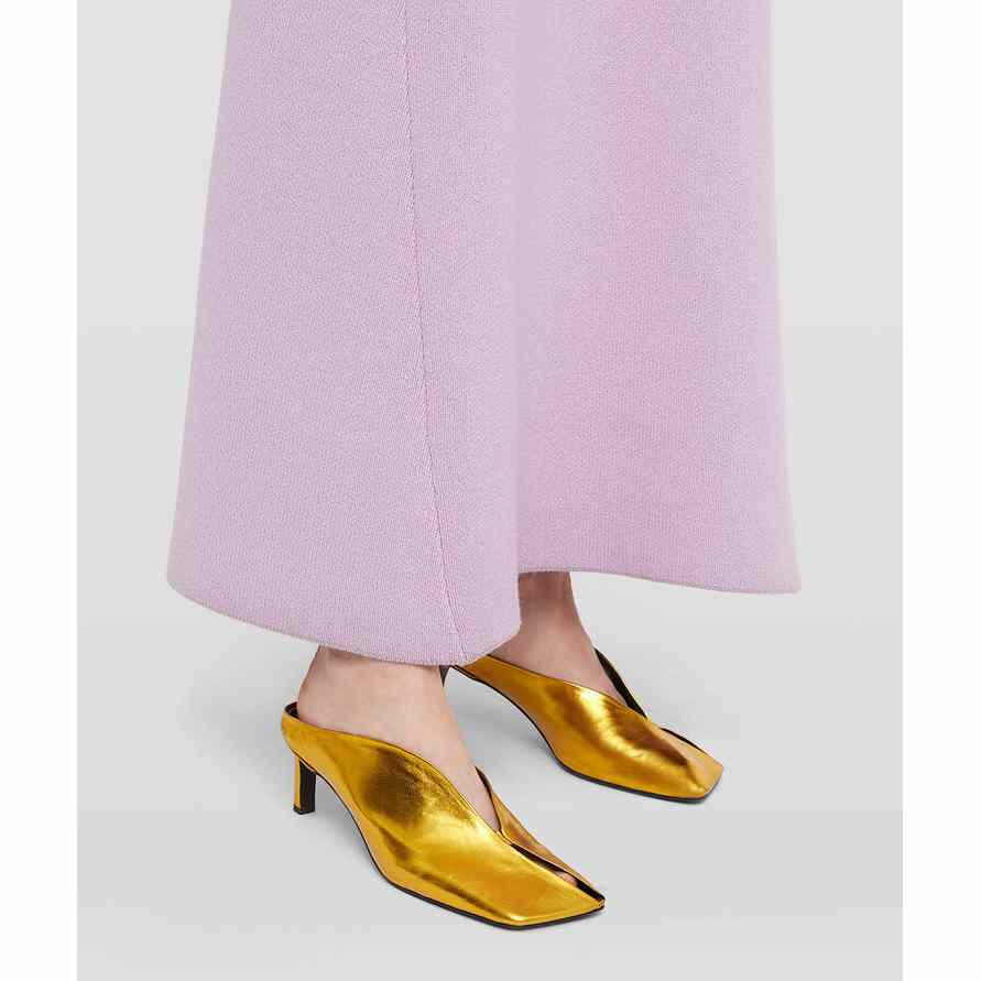 JIl Sander High-Heeled Leather Mules - PerfectKickZ