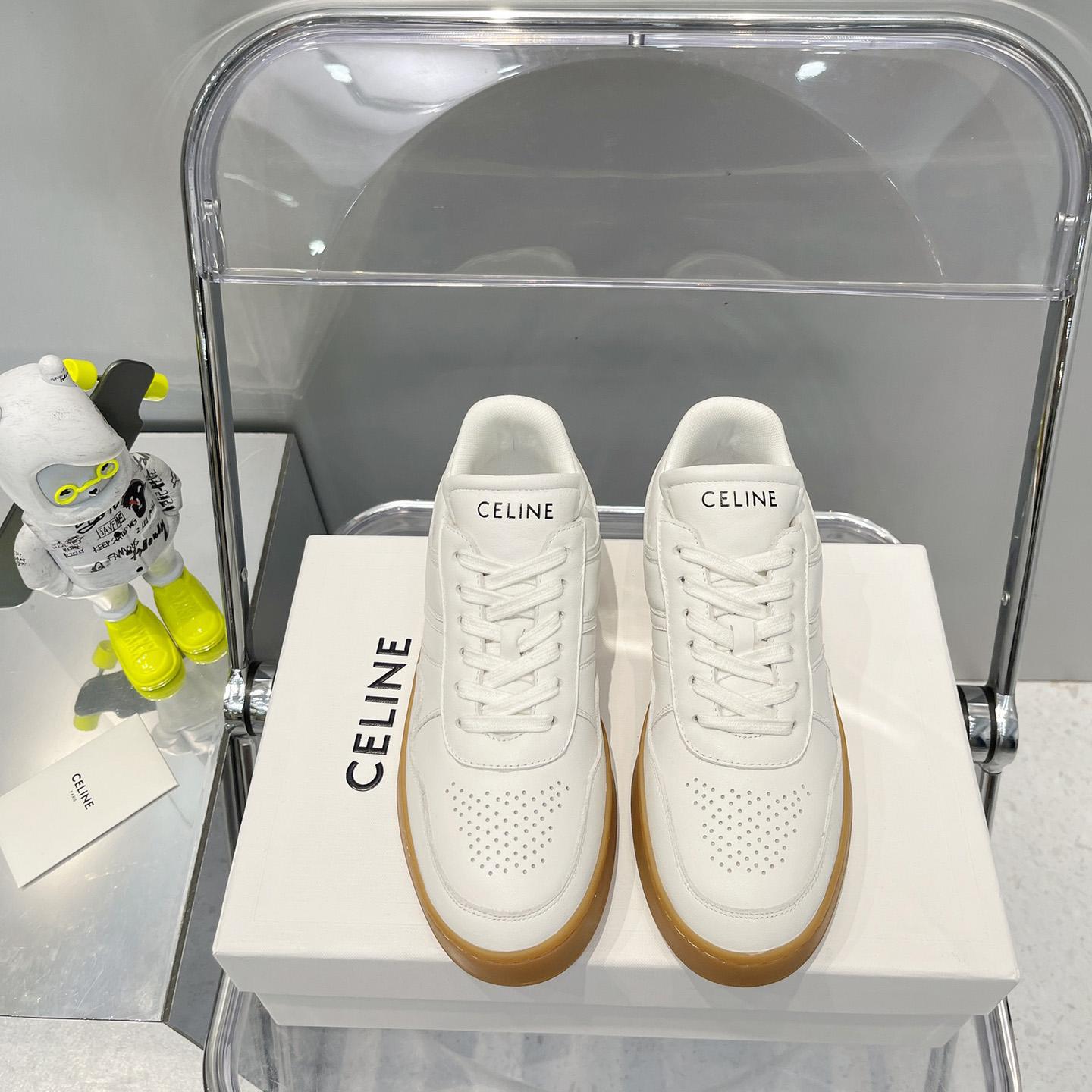 Celine Trainer Low Lace -Up Sneaker In Calfskin - PerfectKickZ