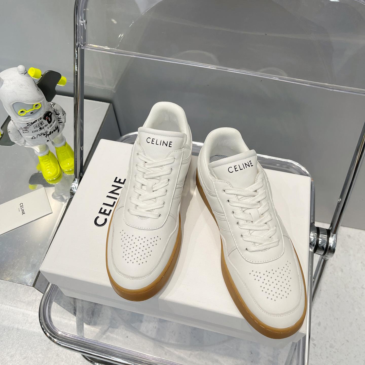 Celine Trainer Low Lace -Up Sneaker In Calfskin - PerfectKickZ