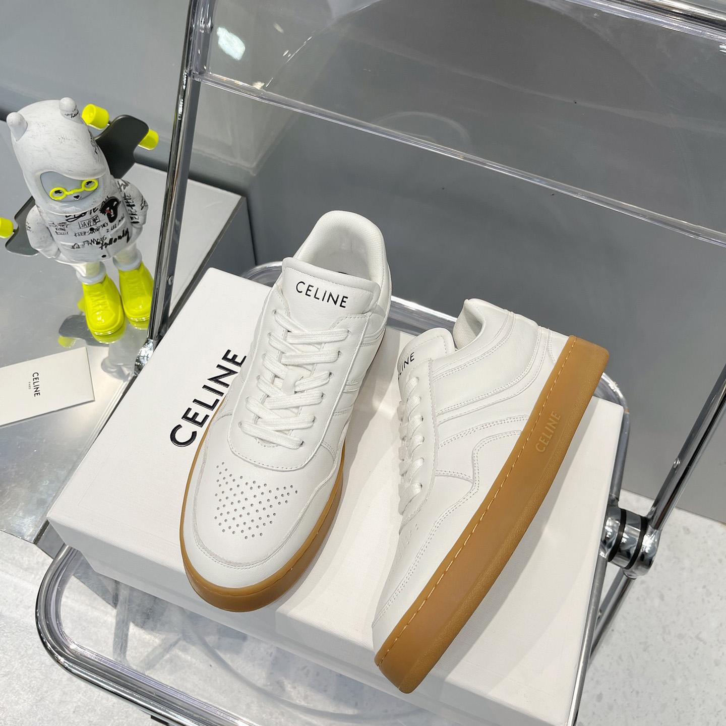 Celine Trainer Low Lace -Up Sneaker In Calfskin - PerfectKickZ