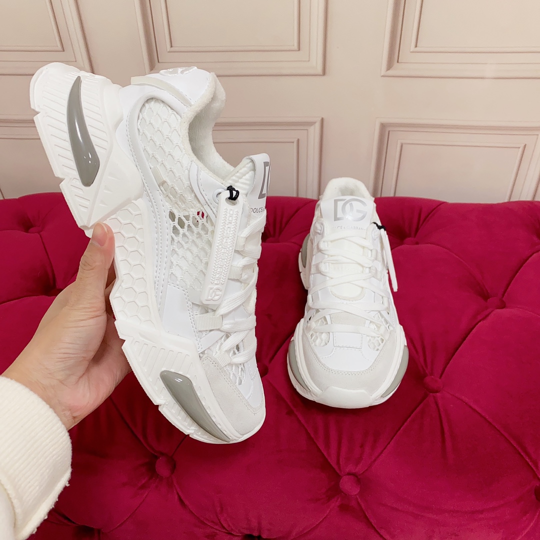 Dolce & Gabbana Mixed-Material Airmaster Sneakers - PerfectKickZ
