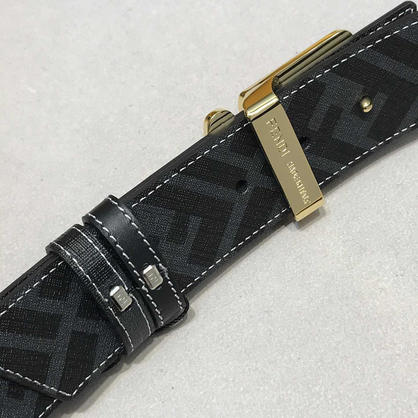 Fendi Black Leather Belt - PerfectKickZ