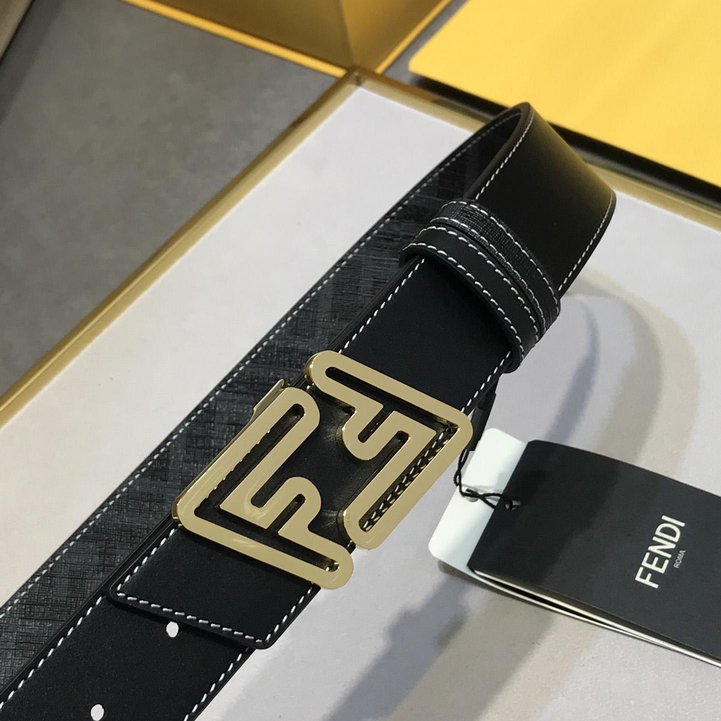 Fendi Black Leather Belt - PerfectKickZ
