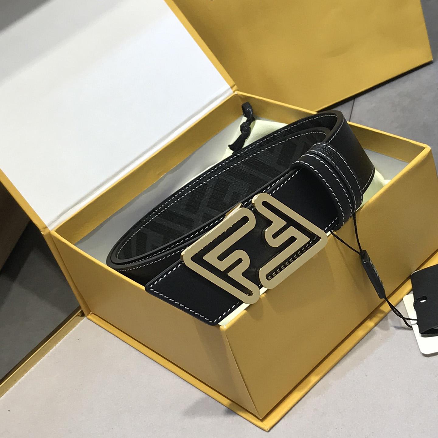 Fendi Black Leather Belt - PerfectKickZ