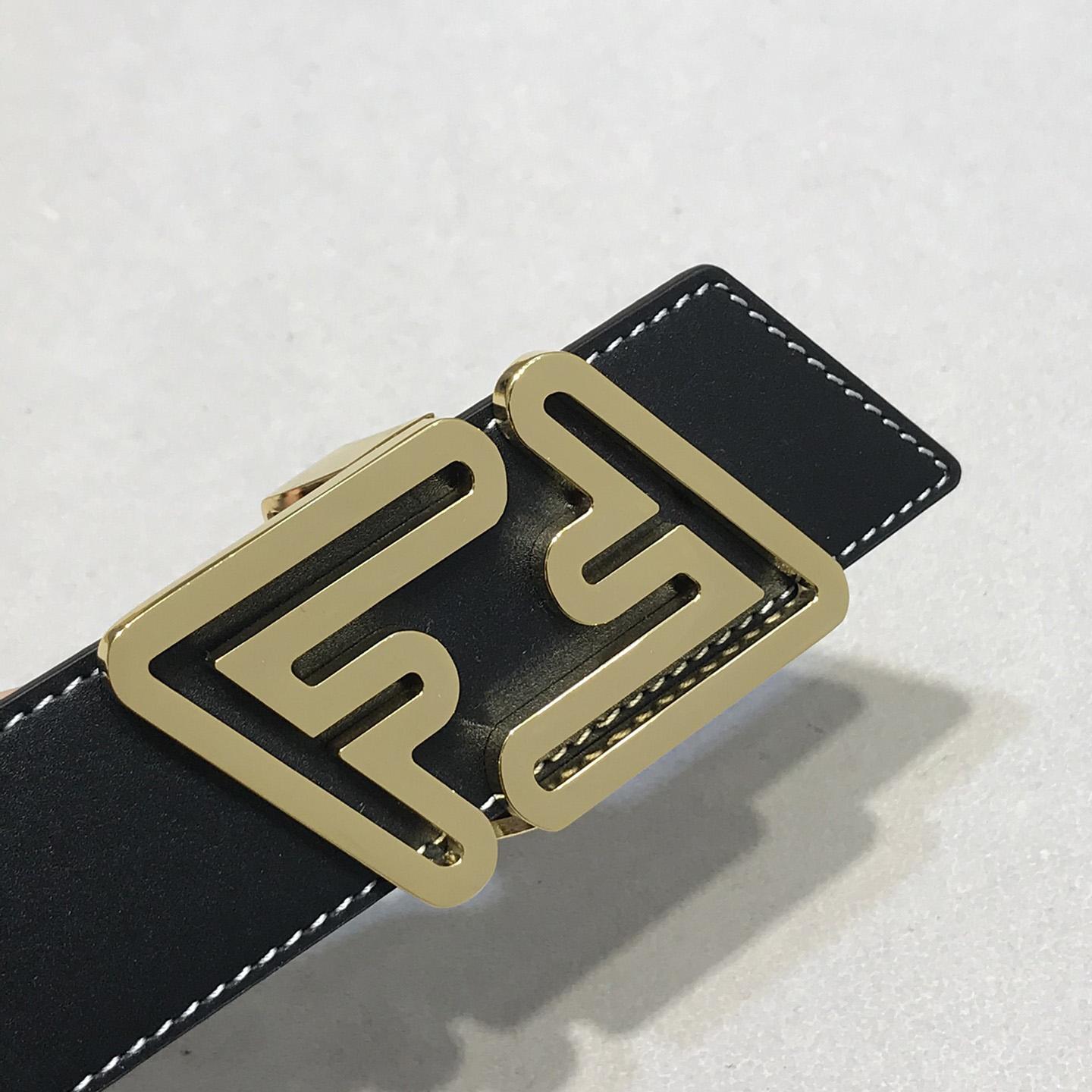 Fendi Black Leather Belt - PerfectKickZ