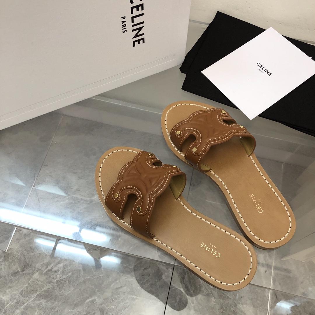 Celine Triomphe Mule In Calfskin - PerfectKickZ