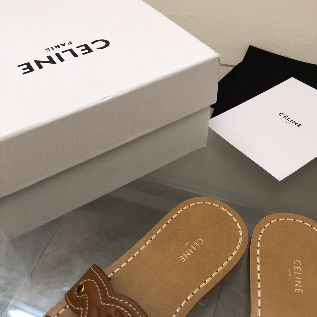 Celine Triomphe Mule In Calfskin - PerfectKickZ