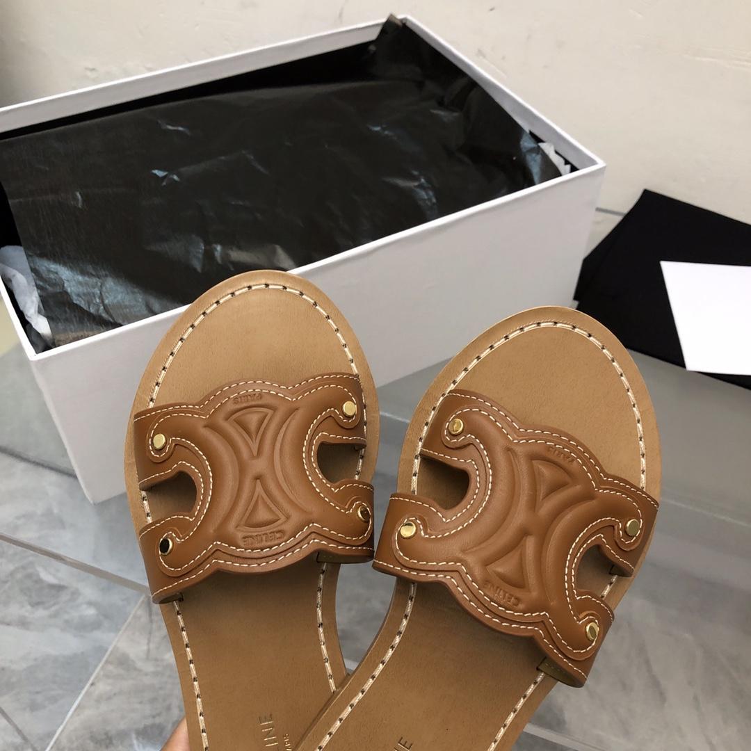 Celine Triomphe Mule In Calfskin - PerfectKickZ