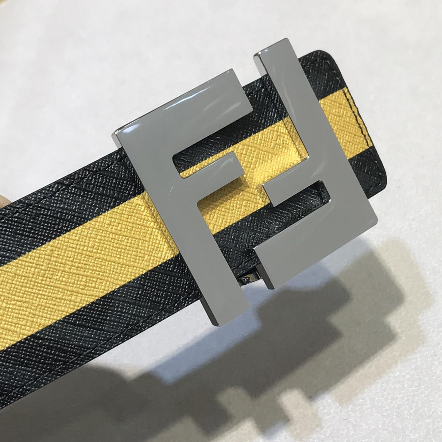 Fendi Black Reversible Leather Belt - PerfectKickZ