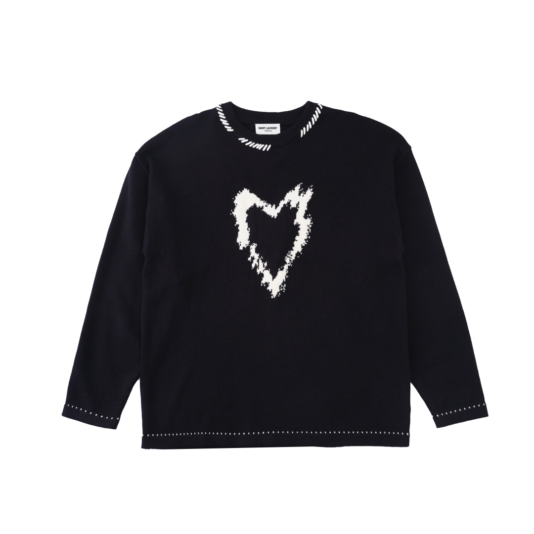 Saint Laurent Heart Sweater - PerfectKickZ