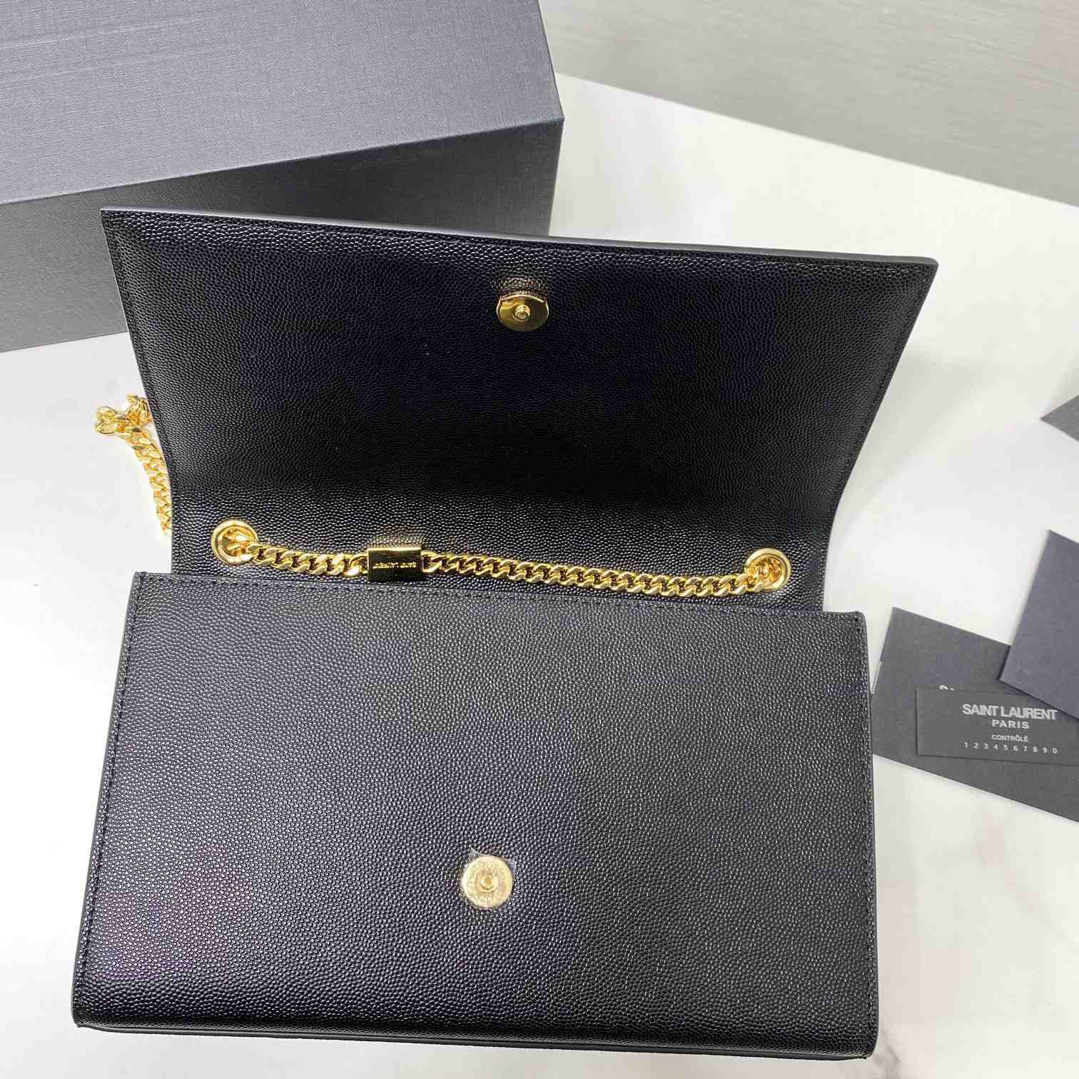 Saint Laurent Kate Medium Chain Bag In Grain De Poudre Embossed Leather - PerfectKickZ
