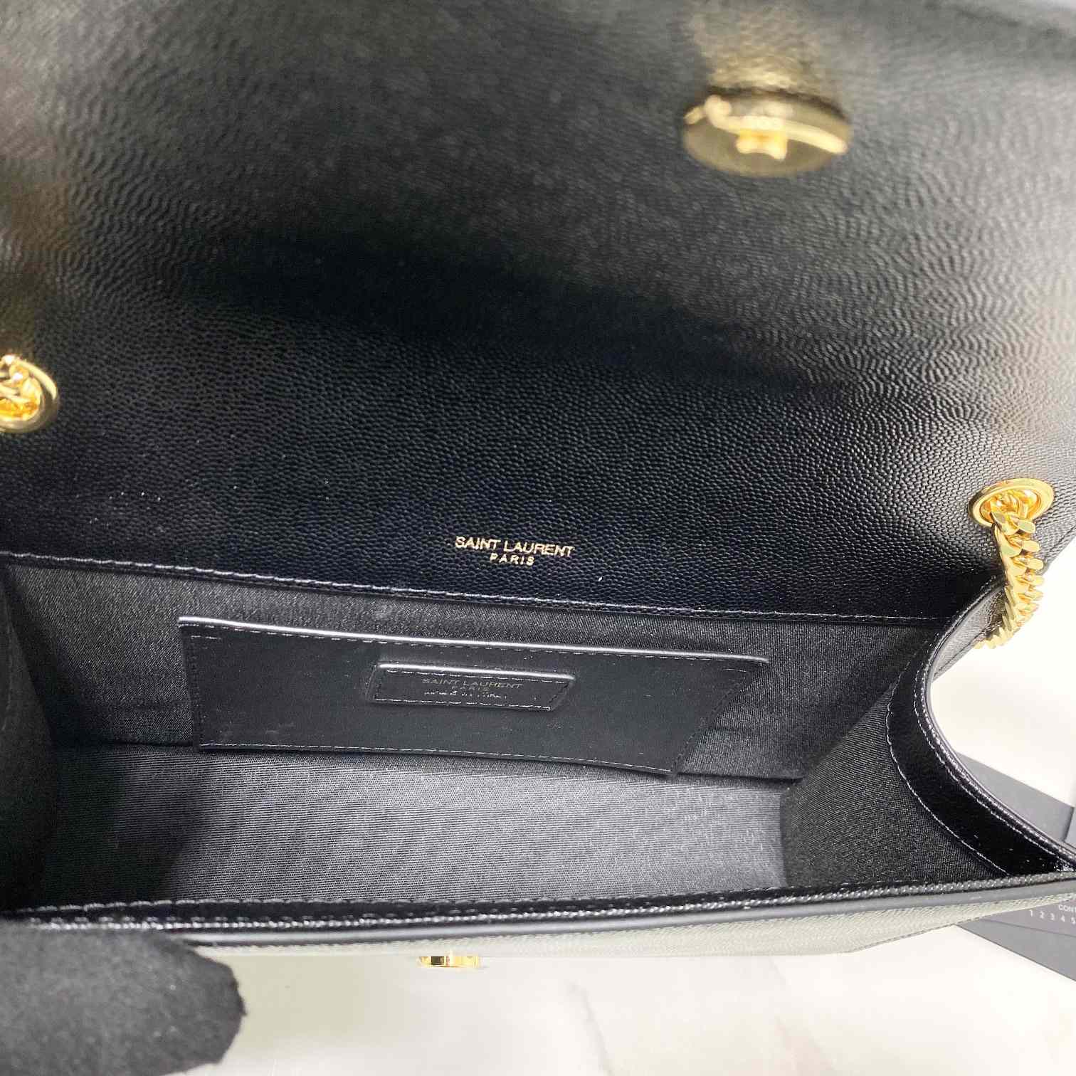 Saint Laurent Kate Medium Chain Bag In Grain De Poudre Embossed Leather - PerfectKickZ