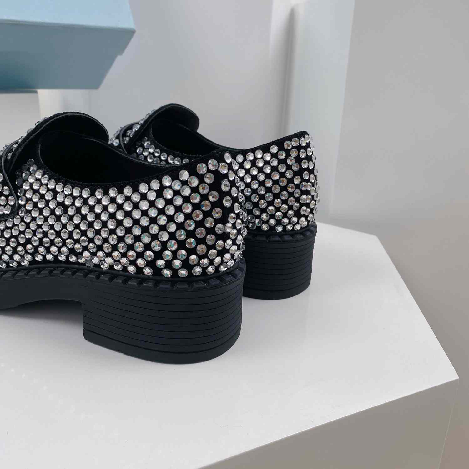 Prada Satin Loafers With Crystals - PerfectKickZ