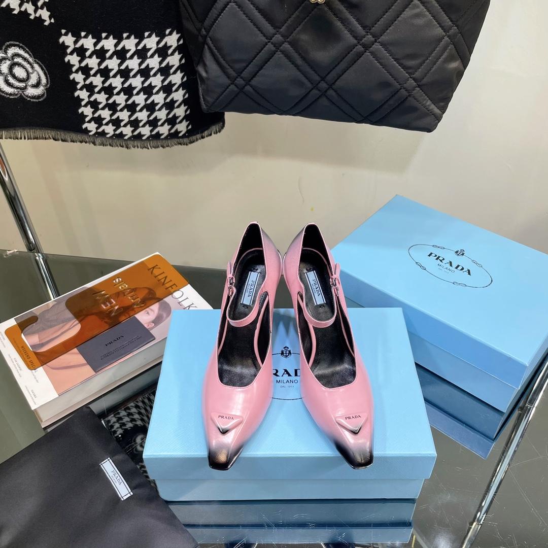 Prada Brushed Leather Pumps - PerfectKickZ
