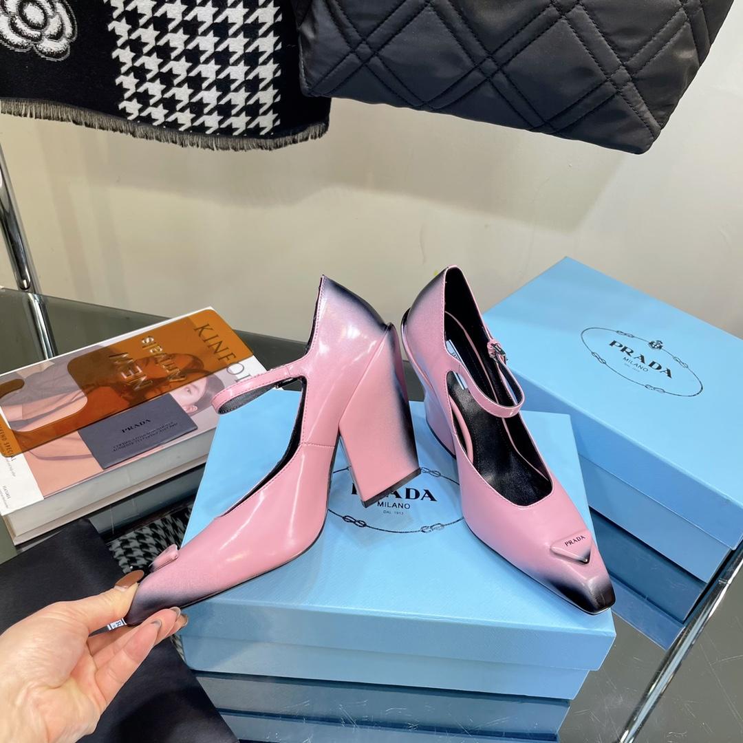 Prada Brushed Leather Pumps - PerfectKickZ
