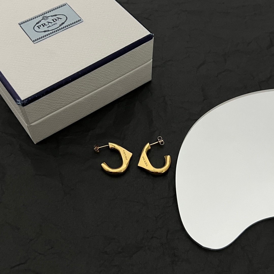Prada Eternal Gold Small Earrings In Yellow Gold - PerfectKickZ