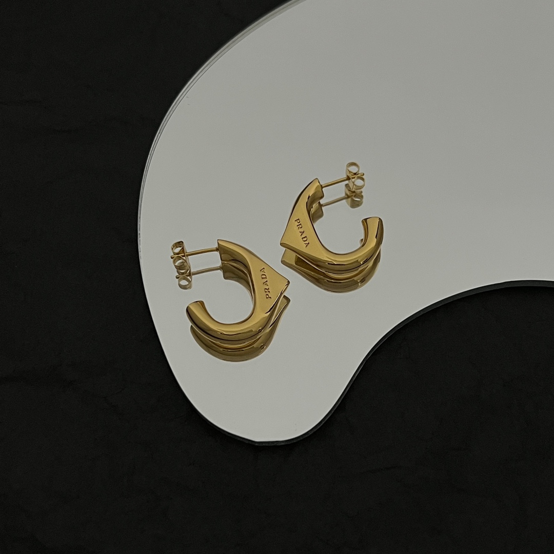 Prada Eternal Gold Small Earrings In Yellow Gold - PerfectKickZ