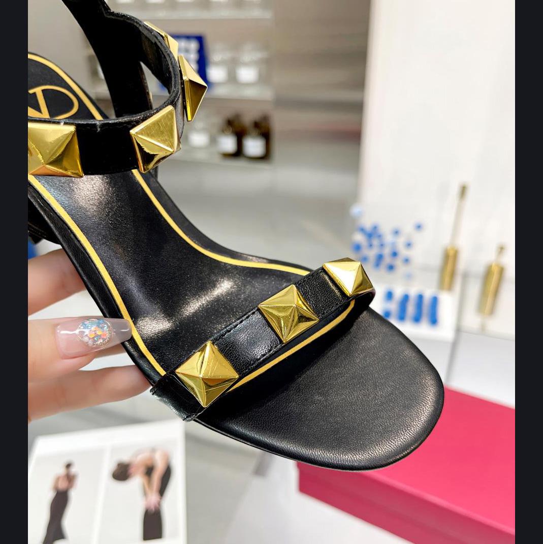 Valenti Roman Stud Calfskin Sandal   60mm - PerfectKickZ