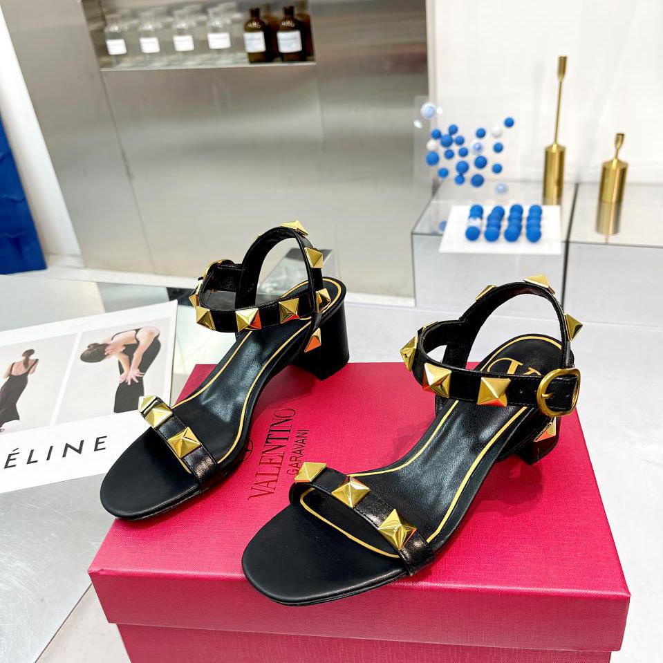 Valenti Roman Stud Calfskin Sandal   60mm - PerfectKickZ