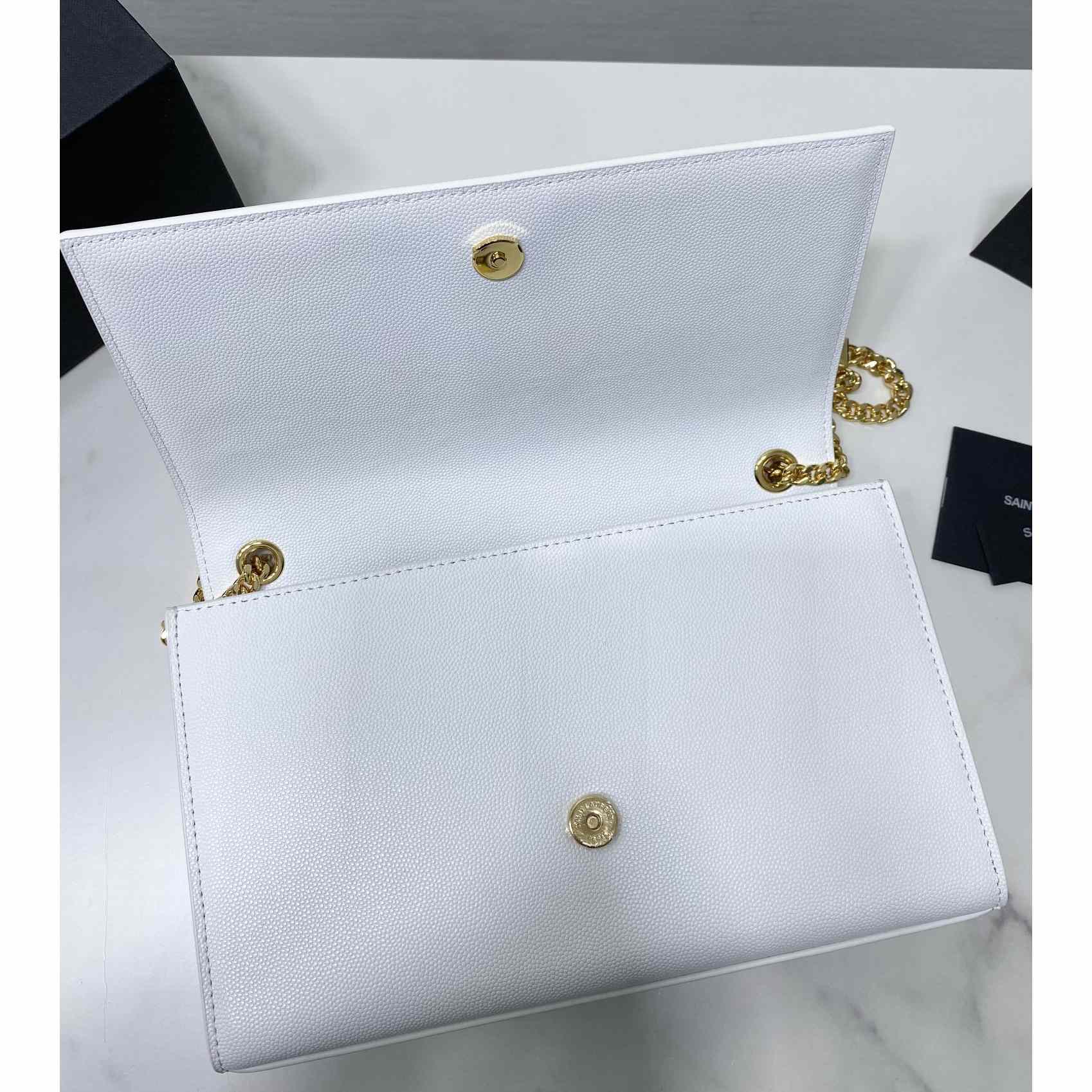 Saint Laurent Kate Medium Chain Bag In Grain De Poudre Embossed Leather - PerfectKickZ