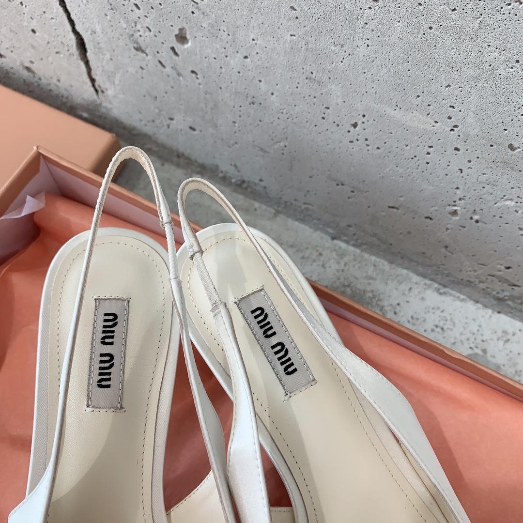 Miu Miu Satin Slingback Pumps - PerfectKickZ