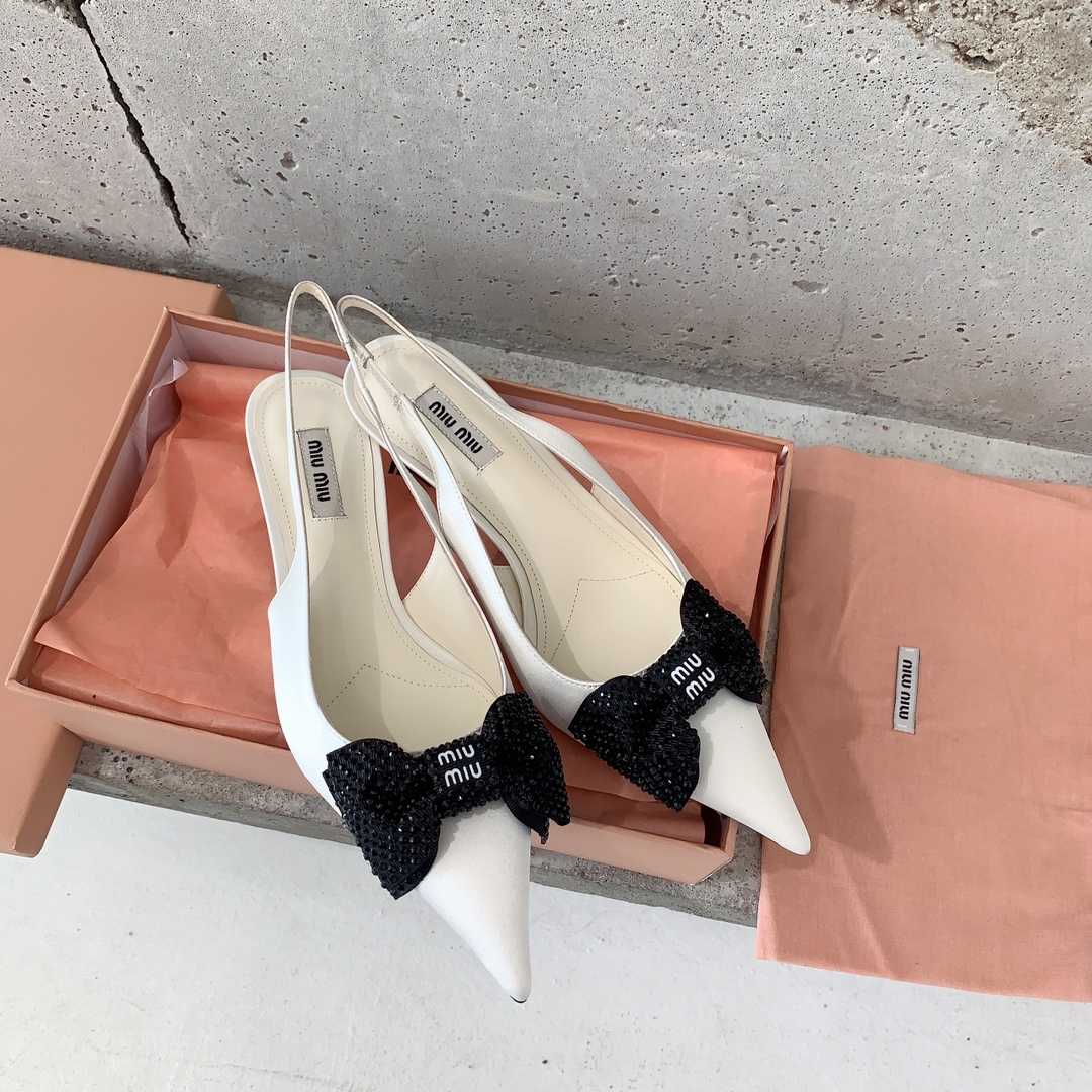 Miu Miu Satin Slingback Pumps - PerfectKickZ