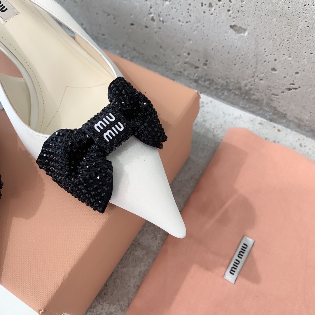 Miu Miu Satin Slingback Pumps - PerfectKickZ
