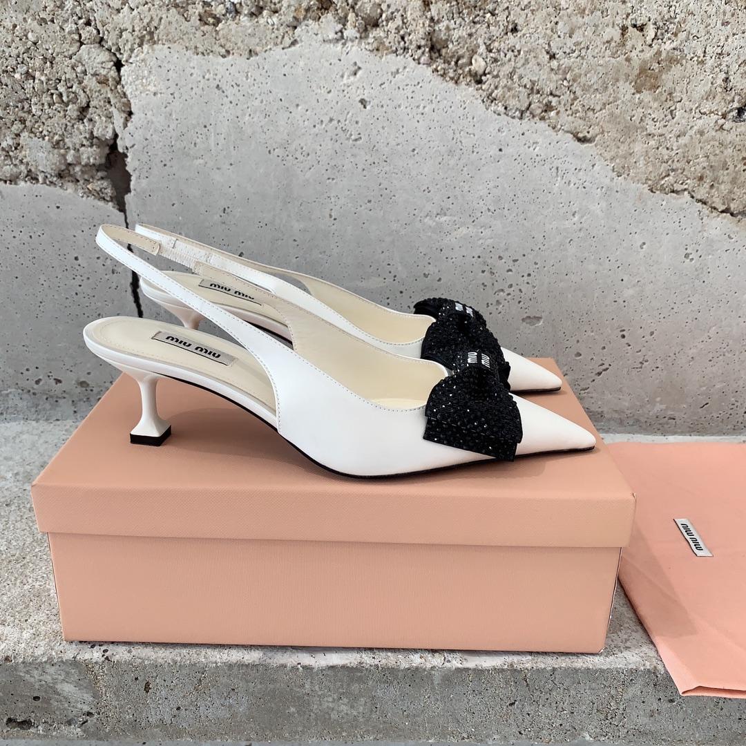 Miu Miu Satin Slingback Pumps - PerfectKickZ
