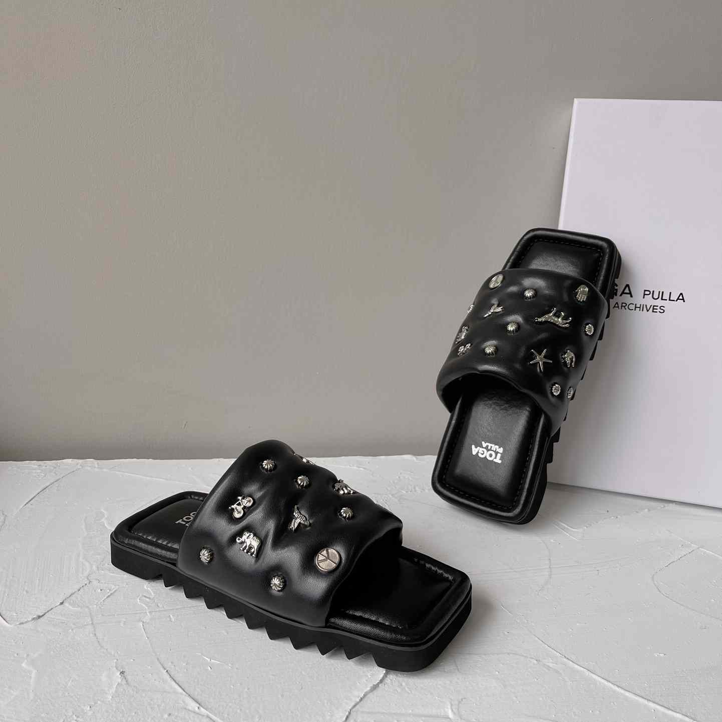 Toga Virilis Leather Slides - PerfectKickZ