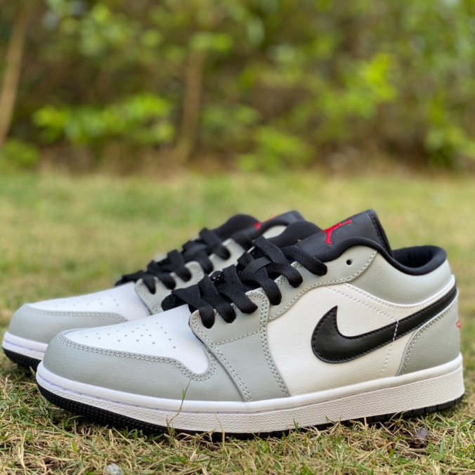 Air Jordan 1 Low “Light Smoke Grey” Sneaker   553558-030 - PerfectKickZ
