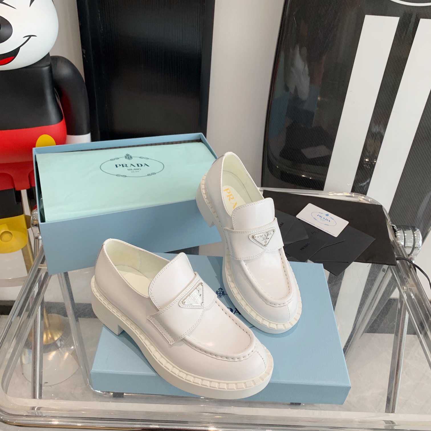 Prada Chocolate Brushed Leather Loafers - PerfectKickZ