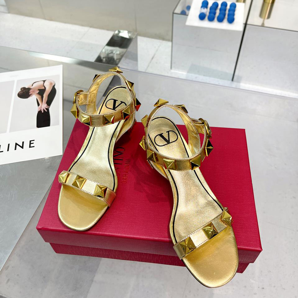 Valenti  Roman Stud Calfskin Sandal   60mm - PerfectKickZ