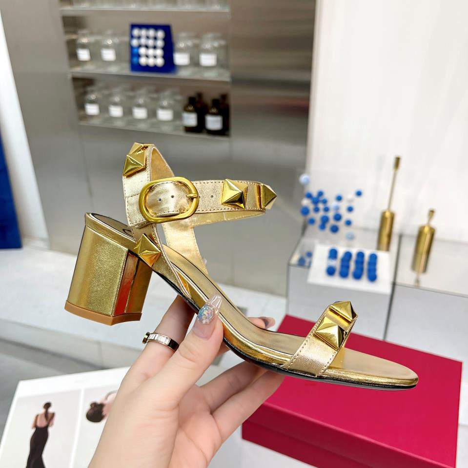 Valenti  Roman Stud Calfskin Sandal   60mm - PerfectKickZ