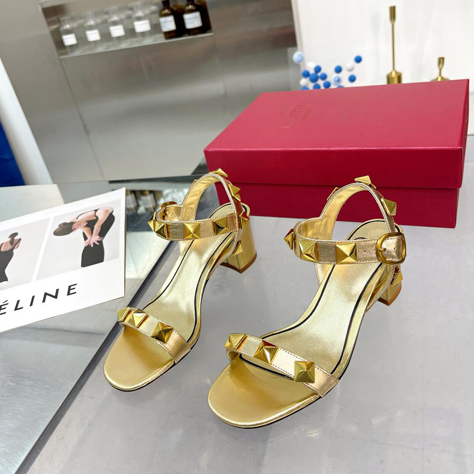 Valenti  Roman Stud Calfskin Sandal   60mm - PerfectKickZ