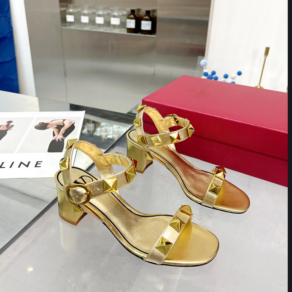 Valenti  Roman Stud Calfskin Sandal   60mm - PerfectKickZ