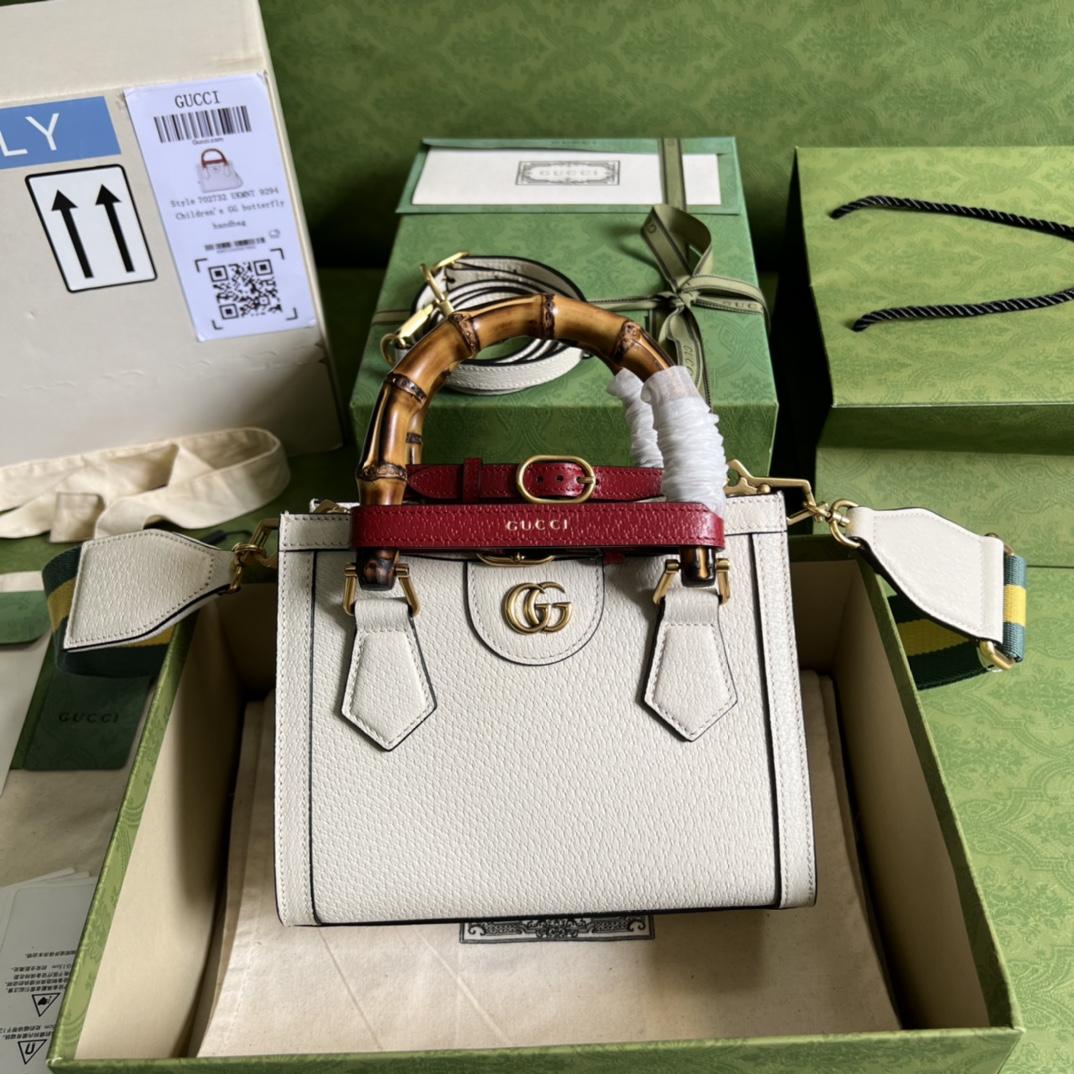 Gucci Diana Mini Tote Bag(20*16*10cm) - PerfectKickZ