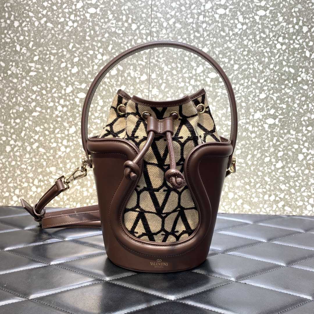 Valenti Le Cinquième Toile Iconographe Bucket Bag - PerfectKickZ