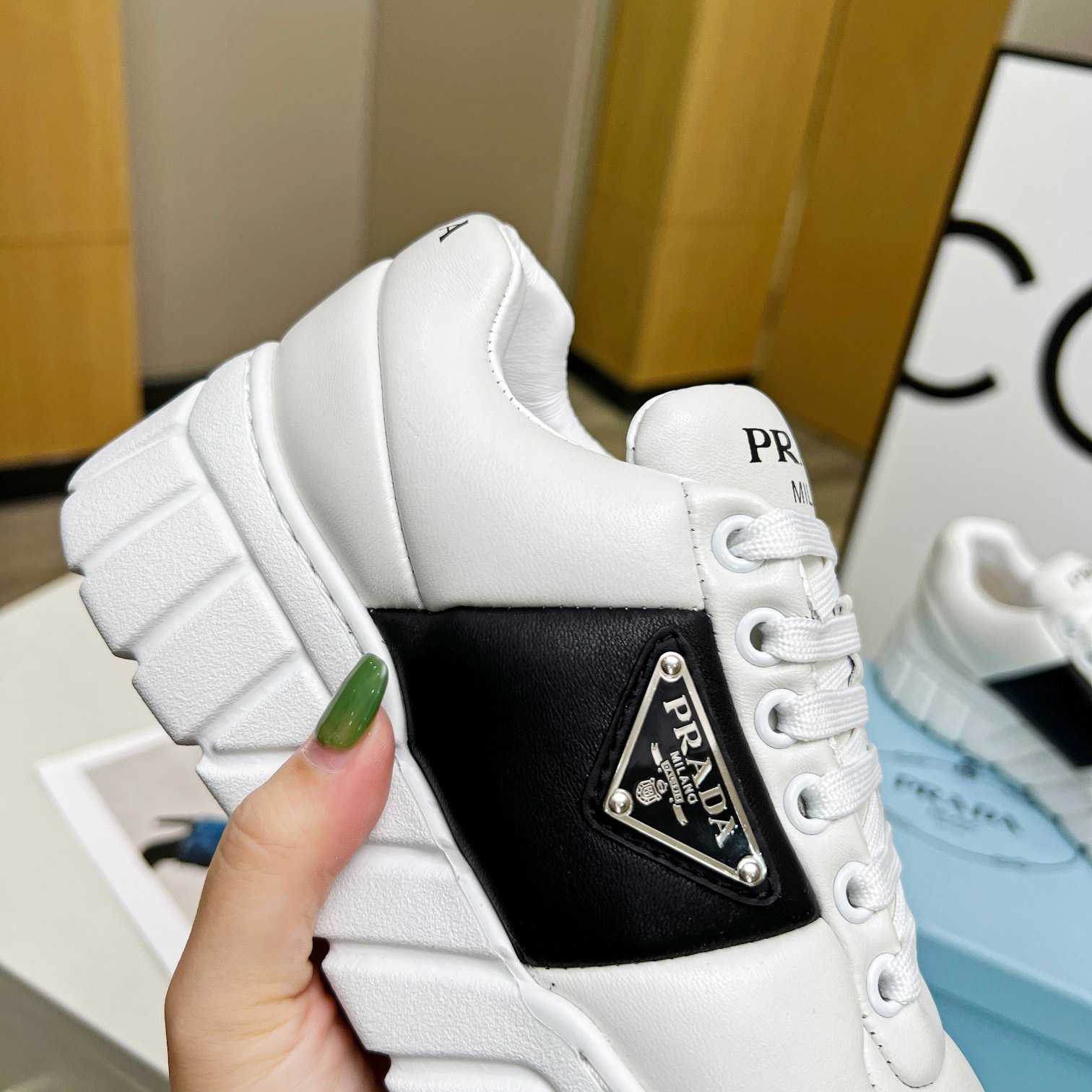 Prada Padded Nappa Leather Sneakers - PerfectKickZ