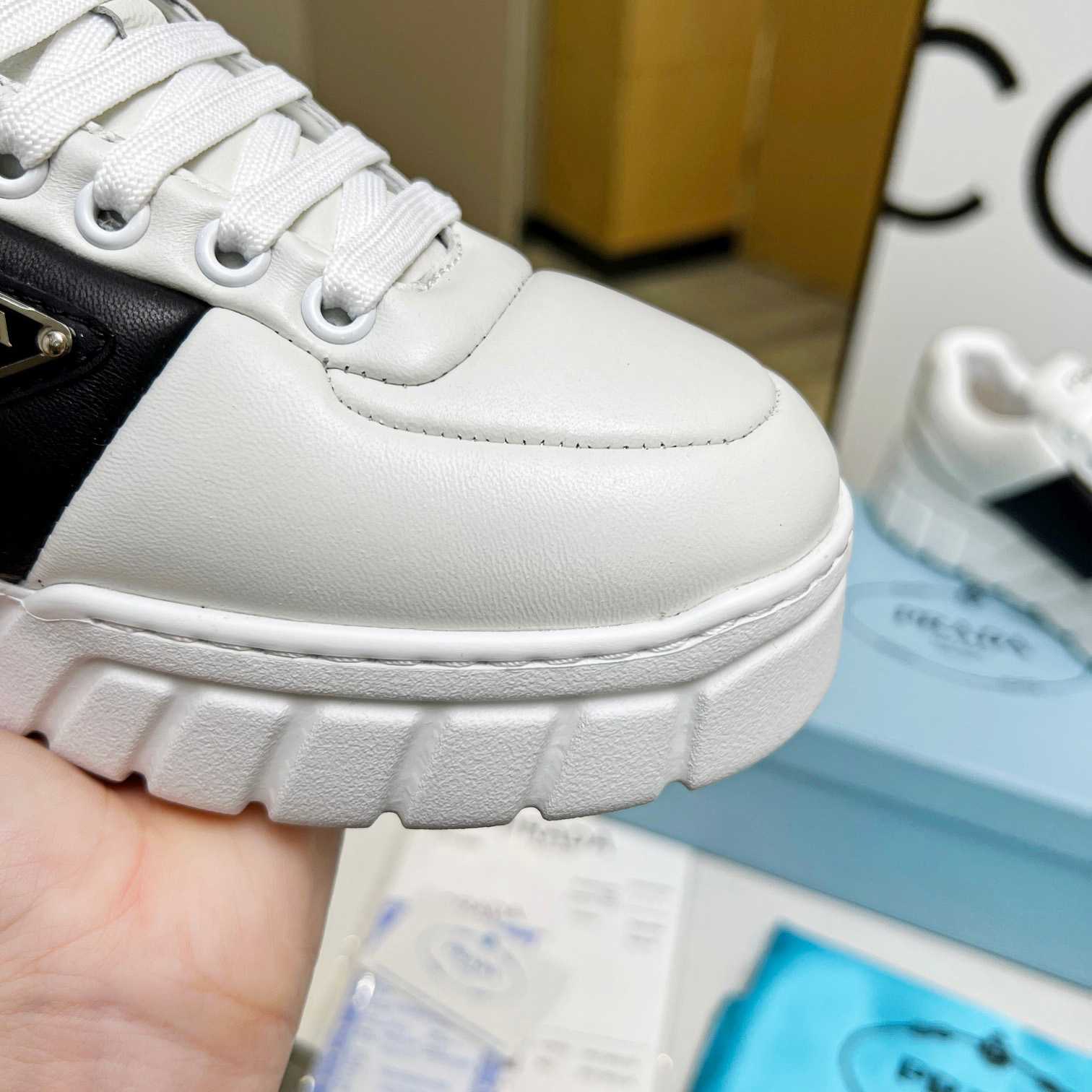 Prada Padded Nappa Leather Sneakers - PerfectKickZ