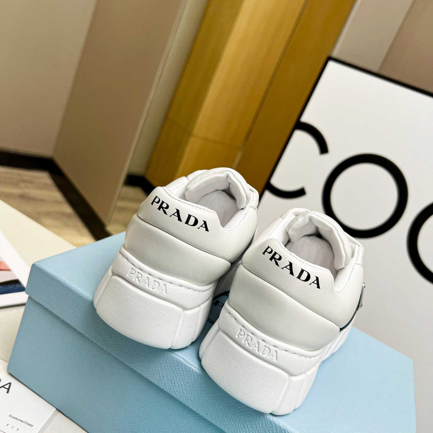 Prada Padded Nappa Leather Sneakers - PerfectKickZ