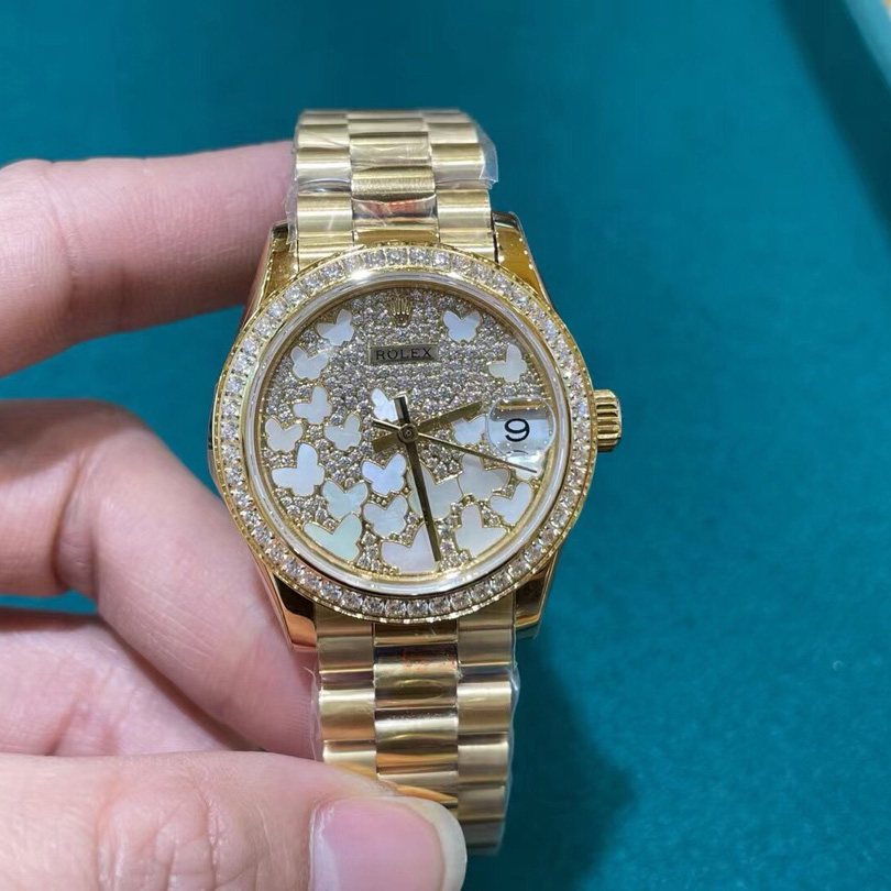 Rolex Yellow Gold Datejust 31 Watch - PerfectKickZ