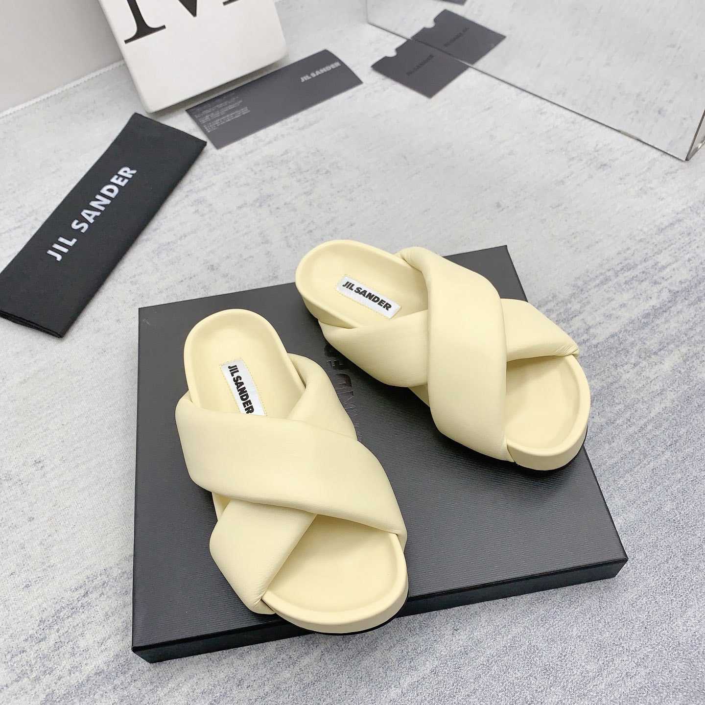 JIl Sander Padded Slides - PerfectKickZ