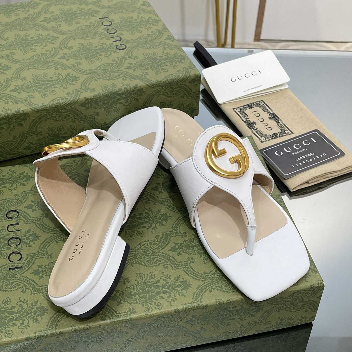 Gucci Women's Gucci Blondie Thong Sandal - PerfectKickZ