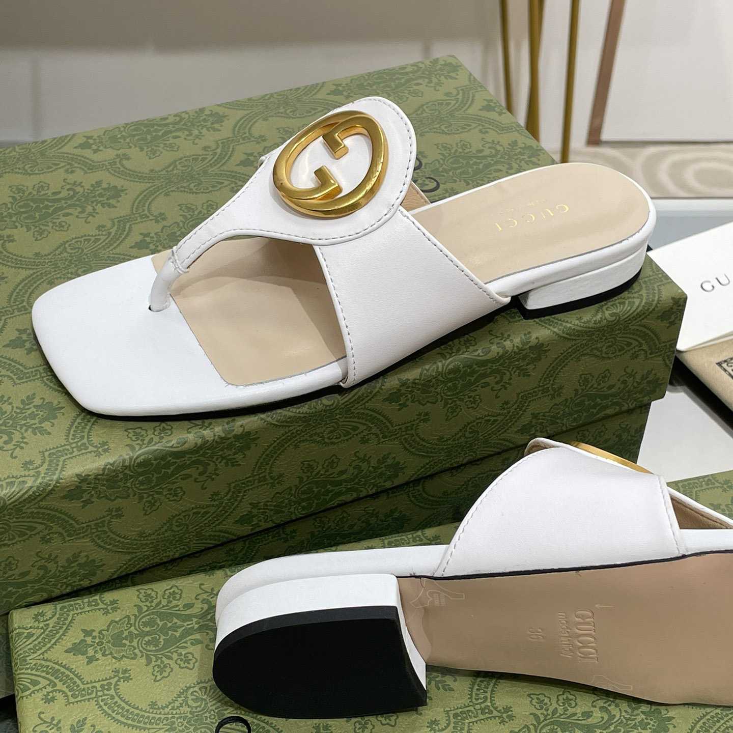 Gucci Women's Gucci Blondie Thong Sandal - PerfectKickZ