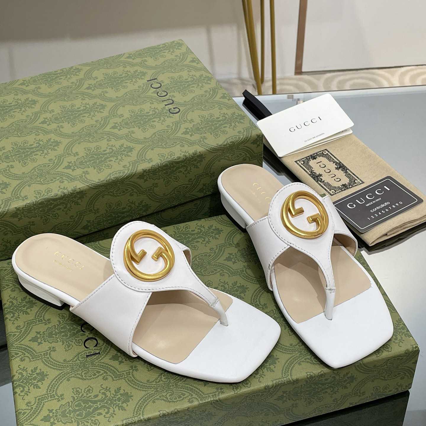 Gucci Women's Gucci Blondie Thong Sandal - PerfectKickZ