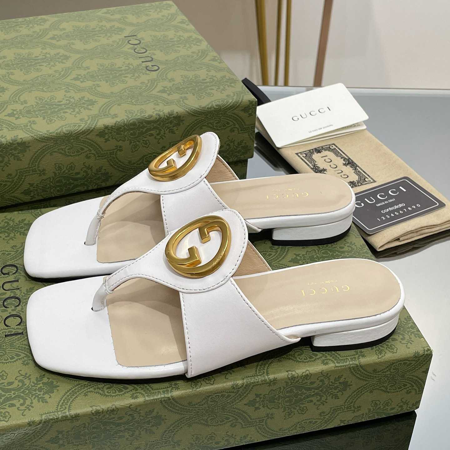 Gucci Women's Gucci Blondie Thong Sandal - PerfectKickZ
