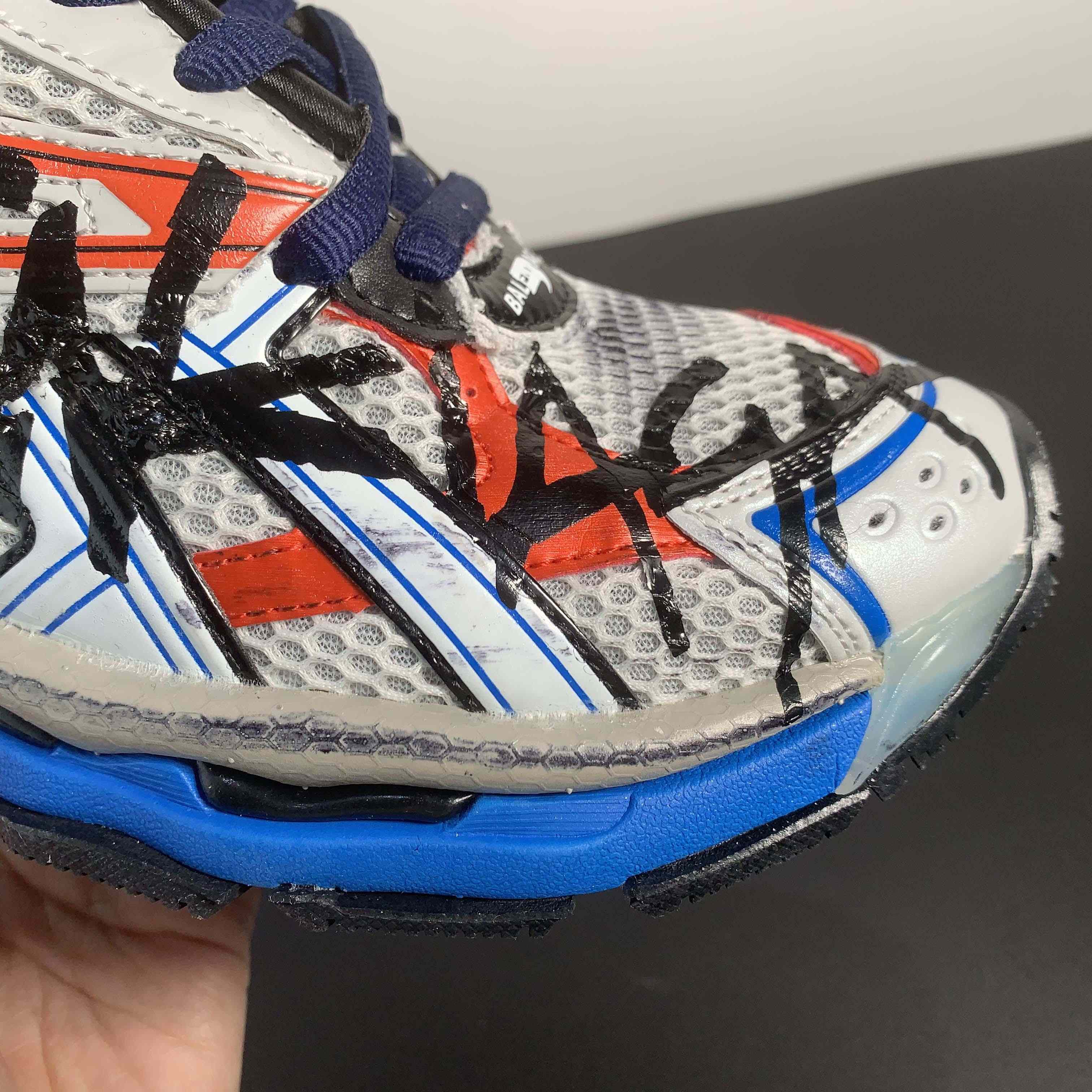 Balenciaga Runner Graffiti Sneaker In Blue - PerfectKickZ