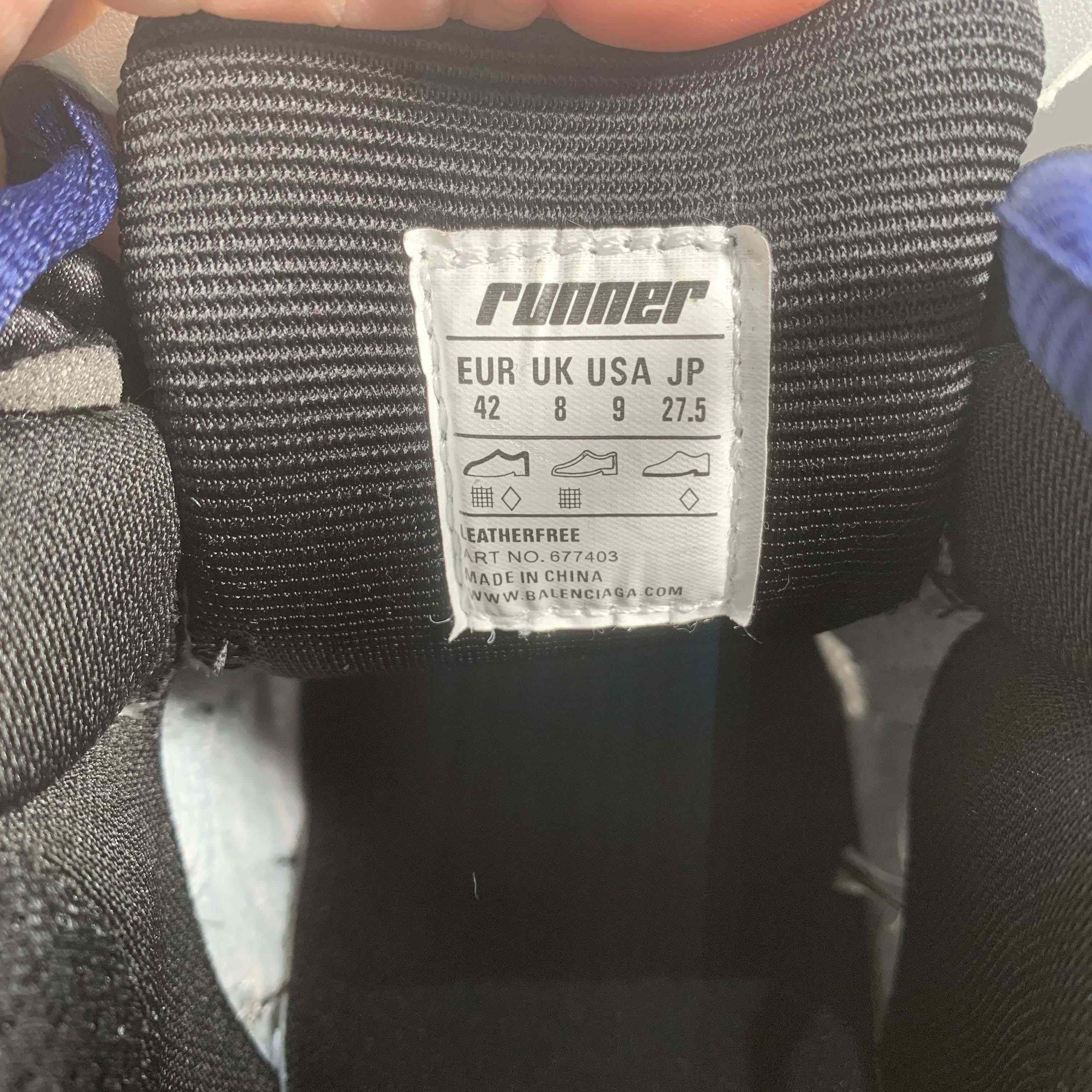 Balenciaga Runner Graffiti Sneaker In Blue - PerfectKickZ