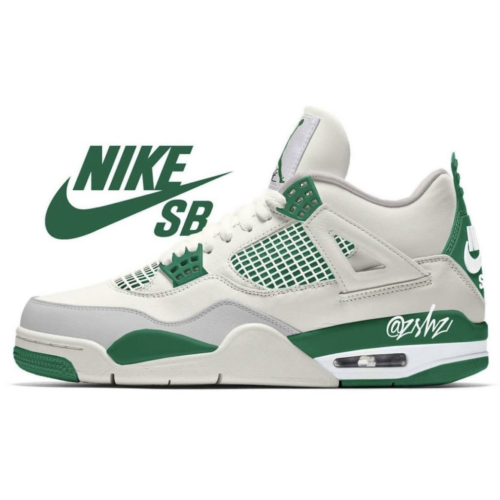 Nike SB x Air Jordan 4 “Pine Green”Sneaker      DR5415-103 - PerfectKickZ